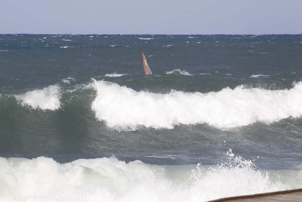 El viento vara ocho barcos en Sant Antoni