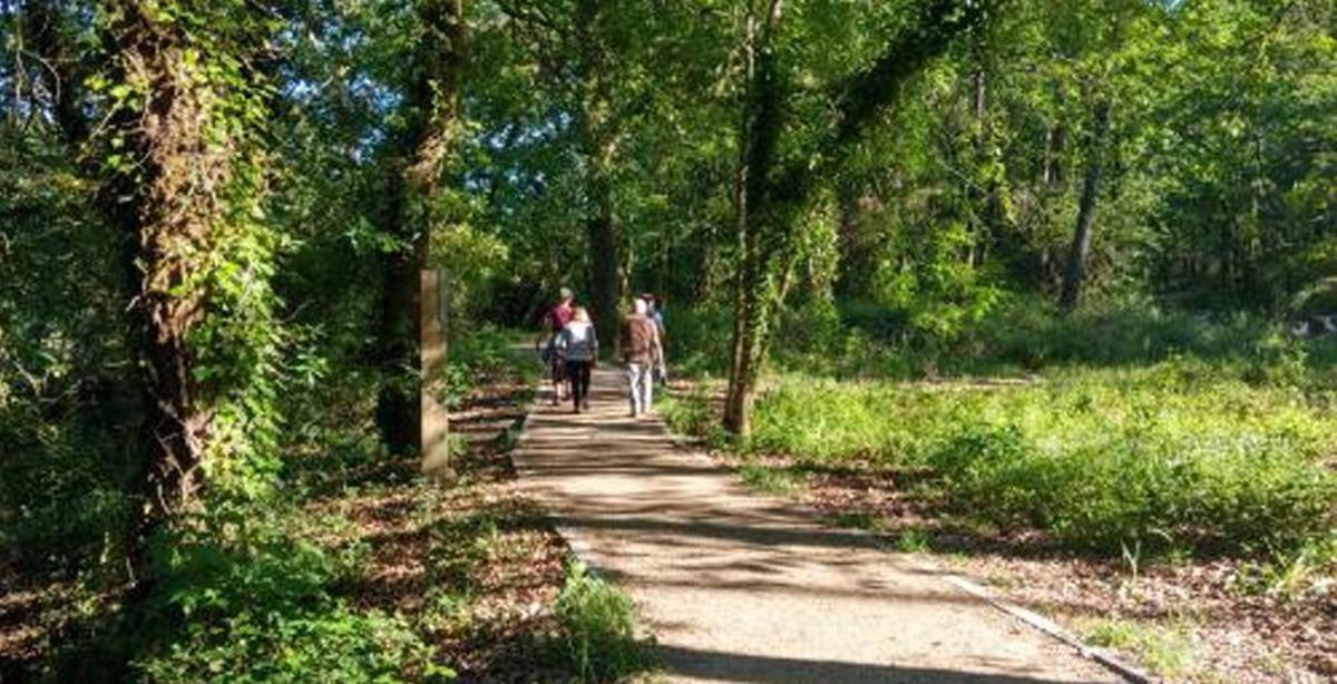 Un tramo de la senda del Tea a su paso por Ponteareas.