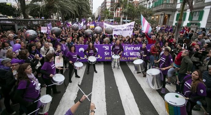 08.03.19. Las Palmas de Gran Canaria. Manifestación Día de la Mujer 8M. Foto Quique Curbelo