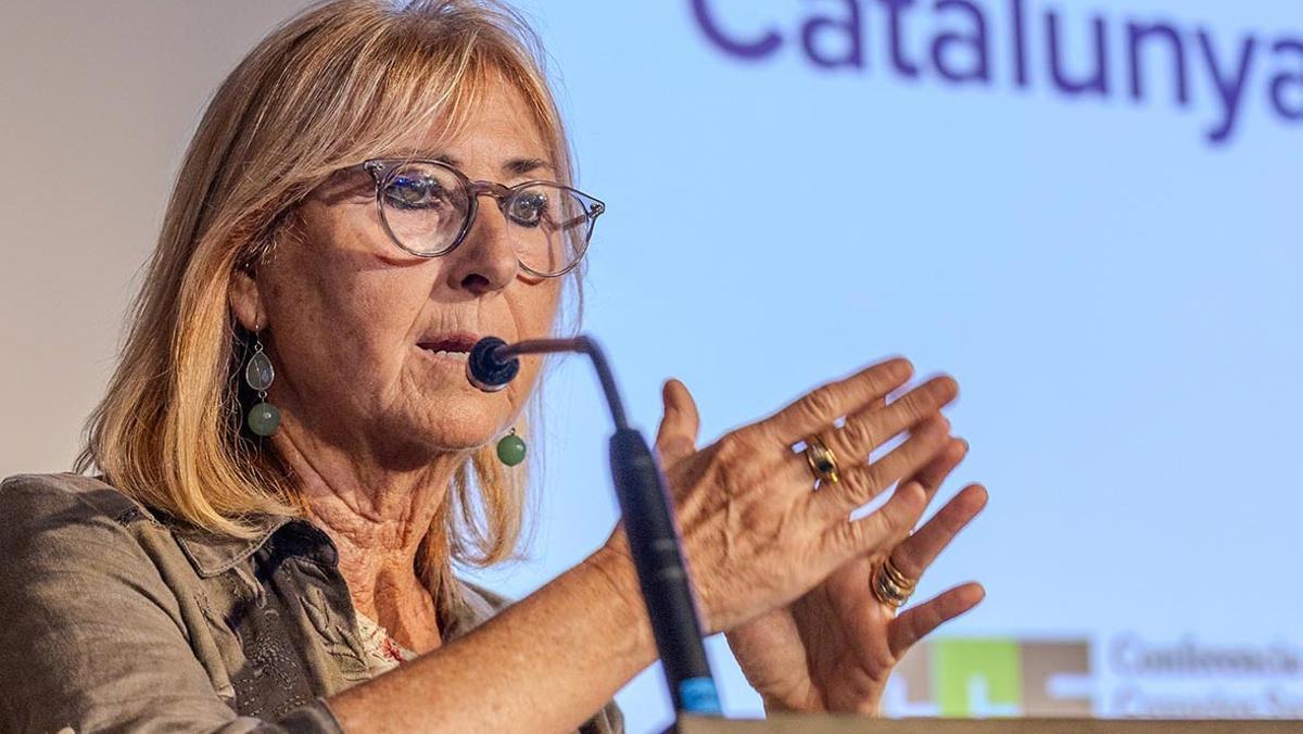 Victòria Girona, Directora General Universitats que dio la bienvenida al evento que tuvo lugar en el Recinto Modernista de Sant Pau.