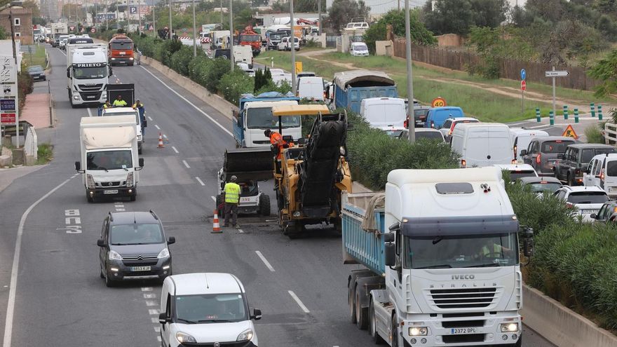 Obras en la carretera de Ibiza a Sant Antoni: estos son los cortes de tráfico y los desvíos para esta semana