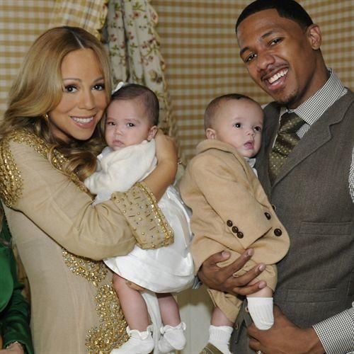 Mariah Carey junto a su marido Nick Cannon y sus hijos gemelos.