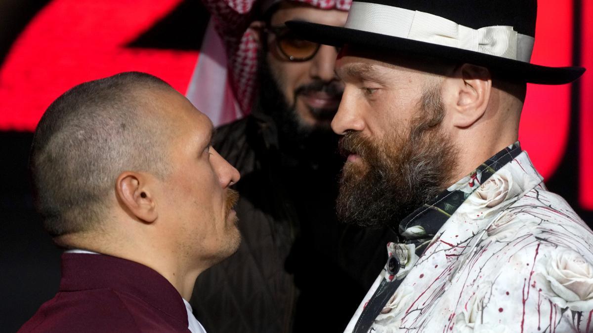 Oleksandr Usyk y Tyson Fury, en un cara a cara lleno de tensión