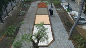 Jardín donde esparcir las cenizas en el cementerio de Montjuïc.