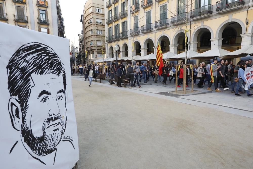 Manifestació en suport al noi encausat pel tall a les vies del tren