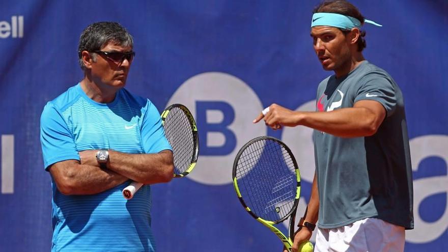 Rafel Nadal ya prepara su debut de mañana en el Godó