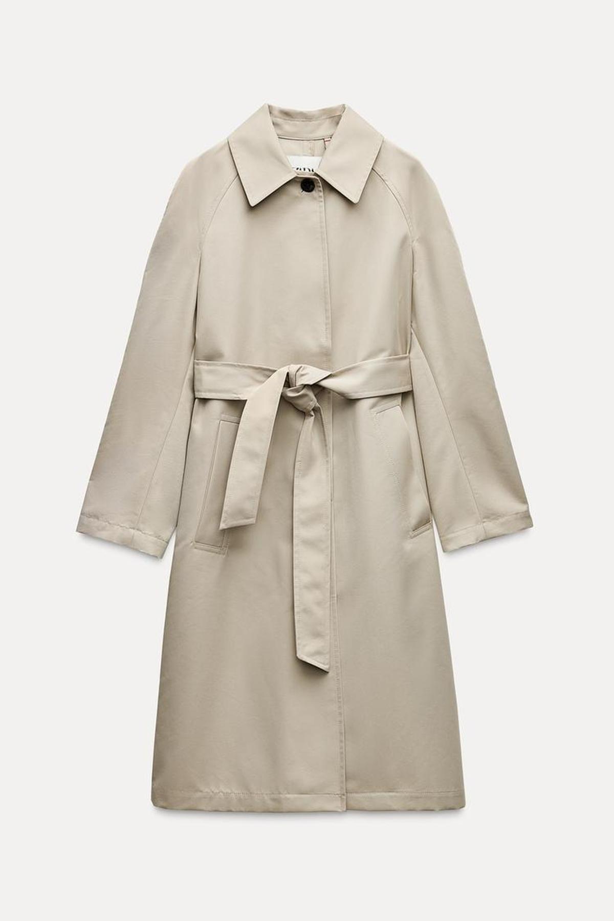 Trench largo beige