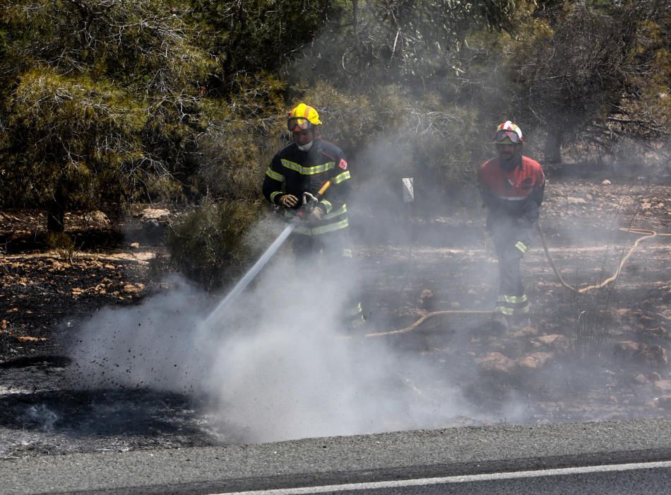 Una imagen del incendio en Santa Pola