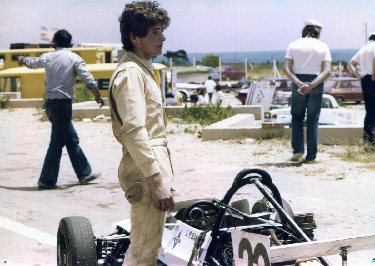Luis Pérez-Sala, en sus inicios como piloto
