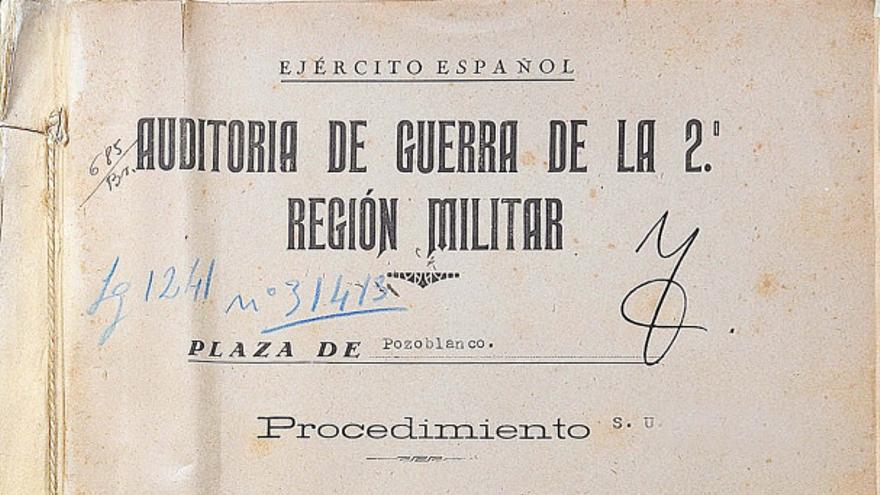 Uno de los expedientes de los consejos de guerra del franquismo.