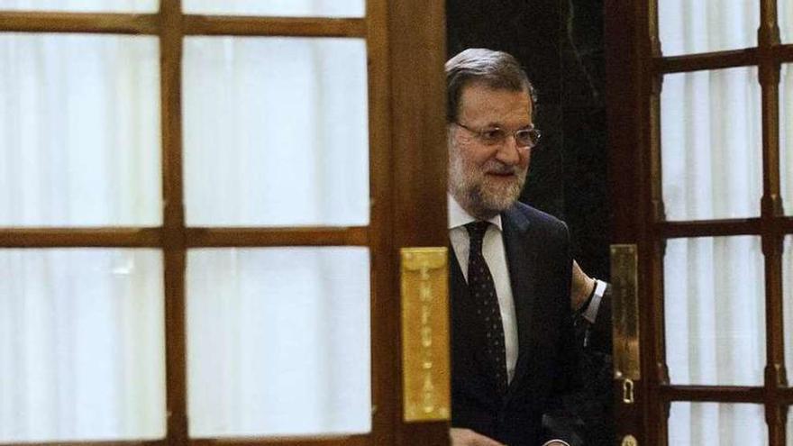 Mariano Rajoy, ayer, en el Congreso de los Diputados. // Reuters