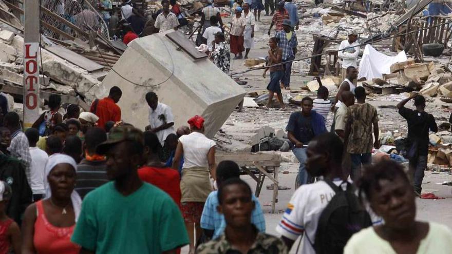 Una imagen de Puerto Príncipe tras el terremoto de 2010.