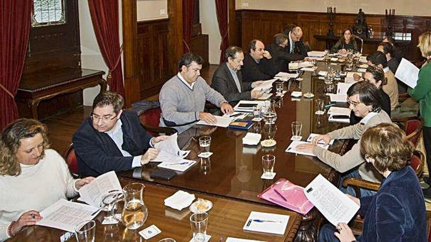 Reunión de la Comisión de la Memoria Democrática, ayer en el Palacio de María Pita.