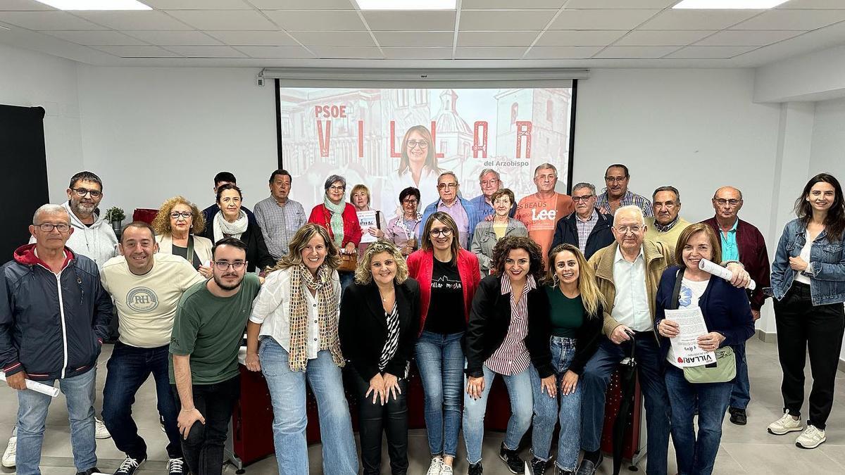 La candidatuar socialista de Villar, en la presentación del programa electoral.