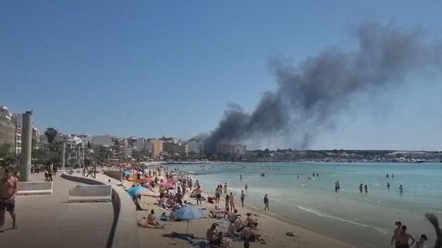Am Freitag (20.5.) gab es ein großes Feuer an der Playa de Palma.