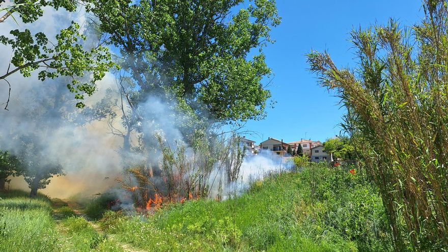 Ensurt per un foc de vegetació a Navarcles