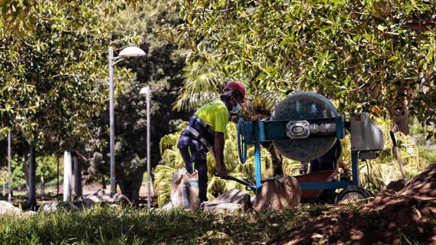 Obras recientes en el Parque de La Granja de Santa Cruz de Tenerife.