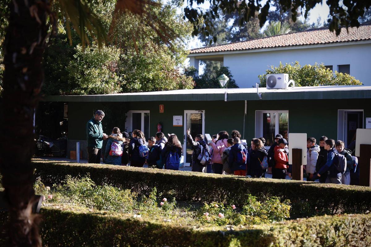 Un grupo de escolares en el Zoo de Córdoba.