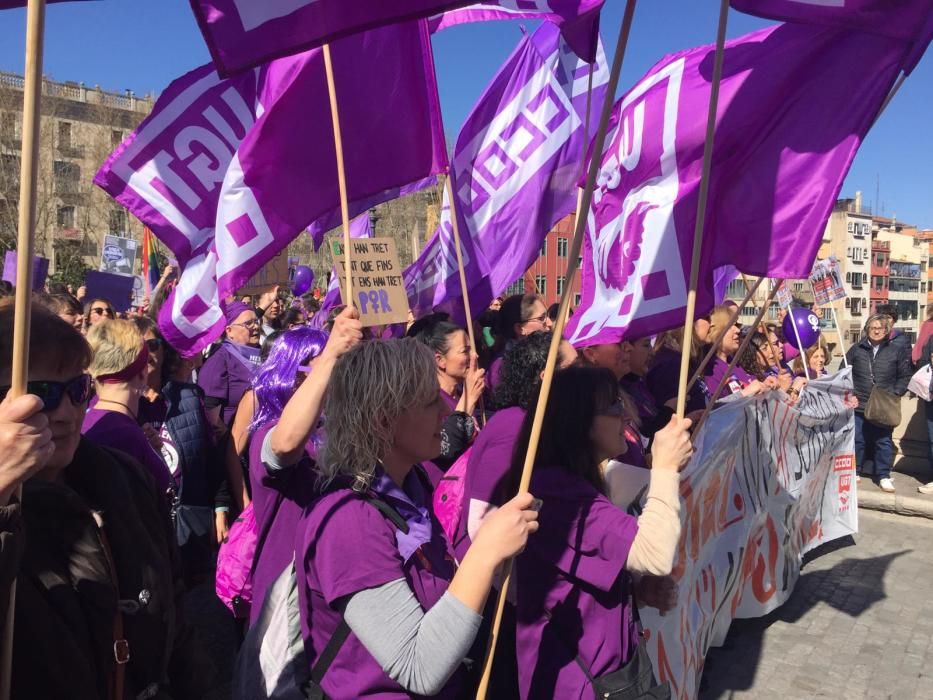 Manifestació estudiantil a Girona de la vaga del vuit de març