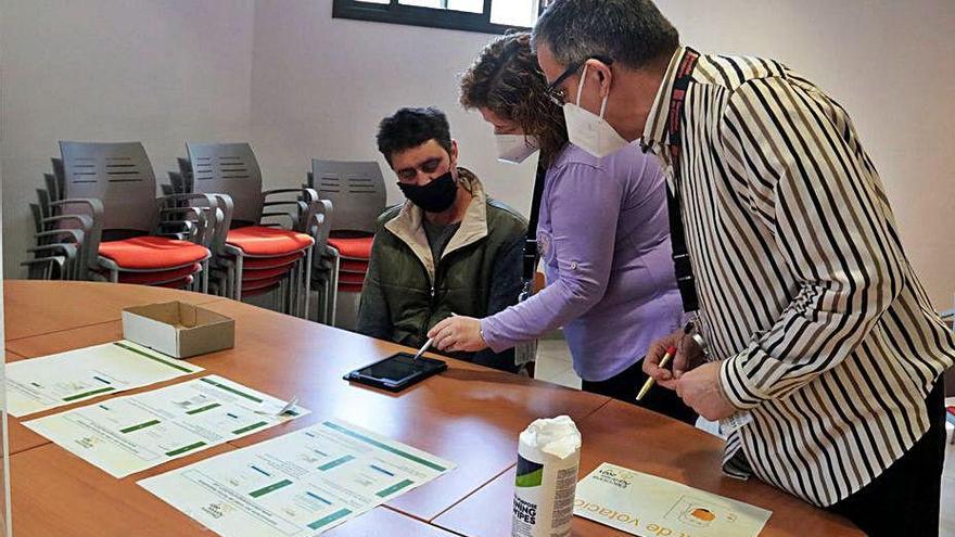 Un moment de la jornada electoral, ahir a Lleida