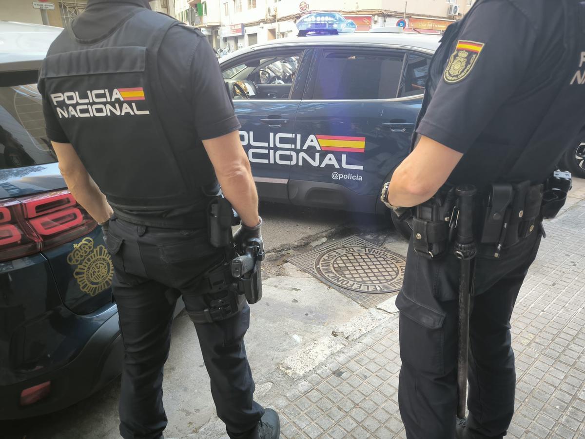 Agentes de la Policía Nacional durante una actuación policial.