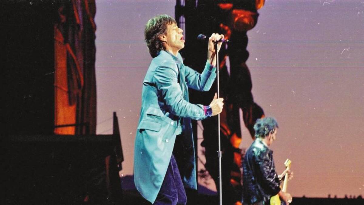 Mick Jagger durante el concierto que ofrecieron los Rolling Stones en el Monte do Gozo como parte del Xacobeo 99