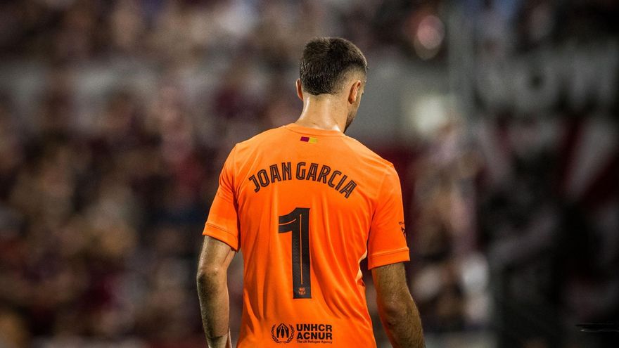 Joan García en el debut amb el Barça