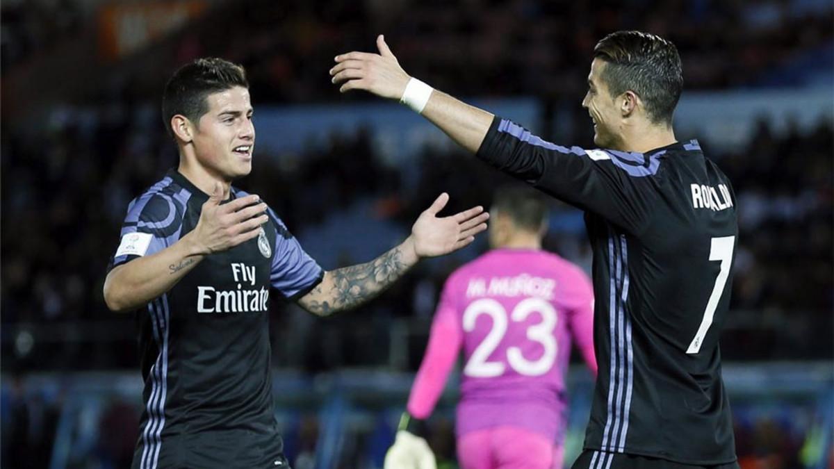 James Rodríguez le dio una asistencia de gol a Cristiano Ronaldo