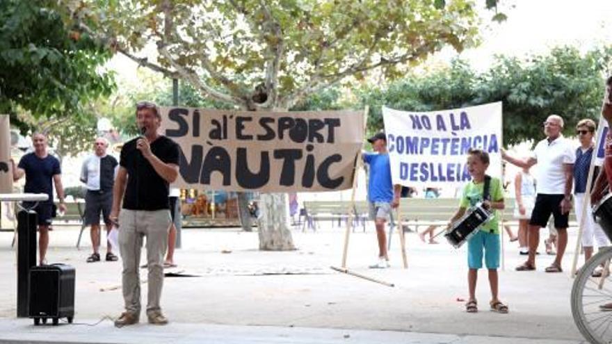 La protesta que va tenir lloc ahir al vespre.