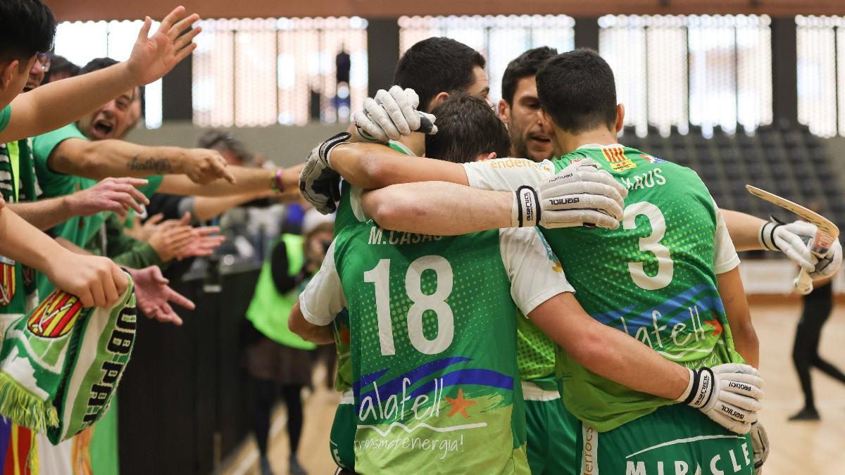 Los jugadores del Calafell celebran un gol en una imagen de archivo