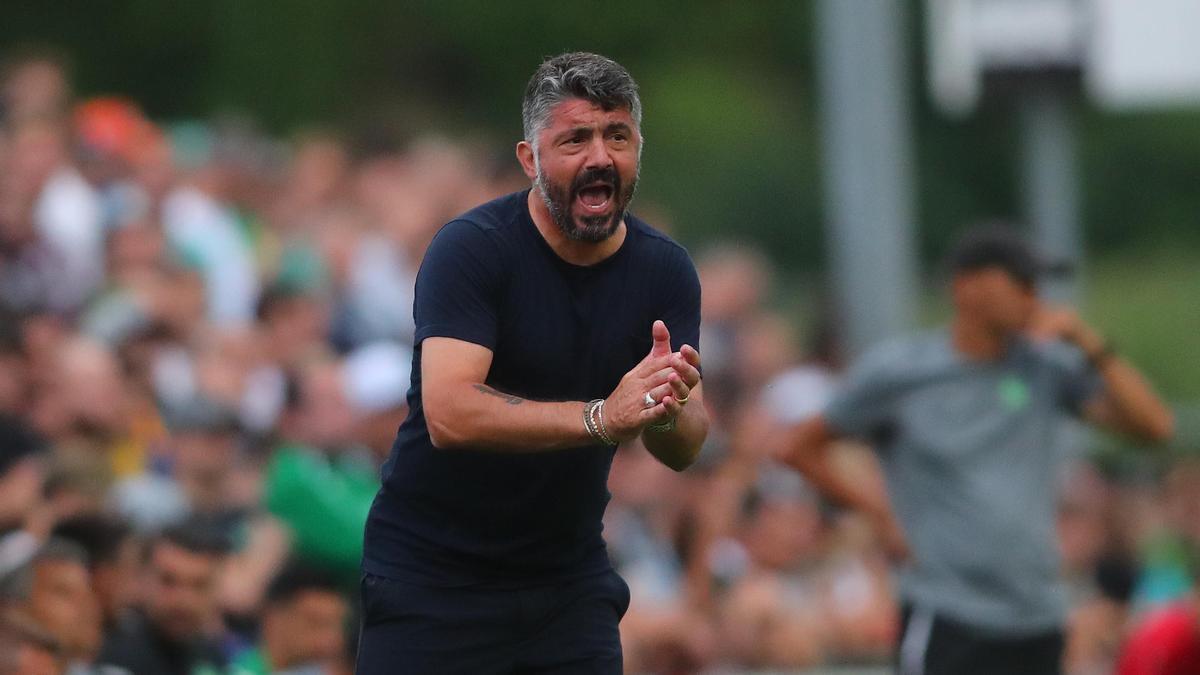 Gattuso, durante el stage de Suiza