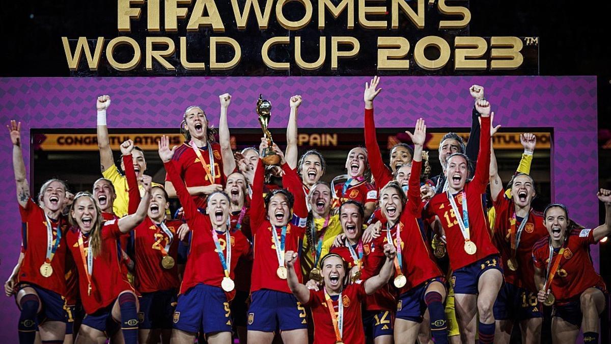 Archivo - Las jugadoras de la selección española celebran la conquista del Mundial de Australia y Nueva Zelanda