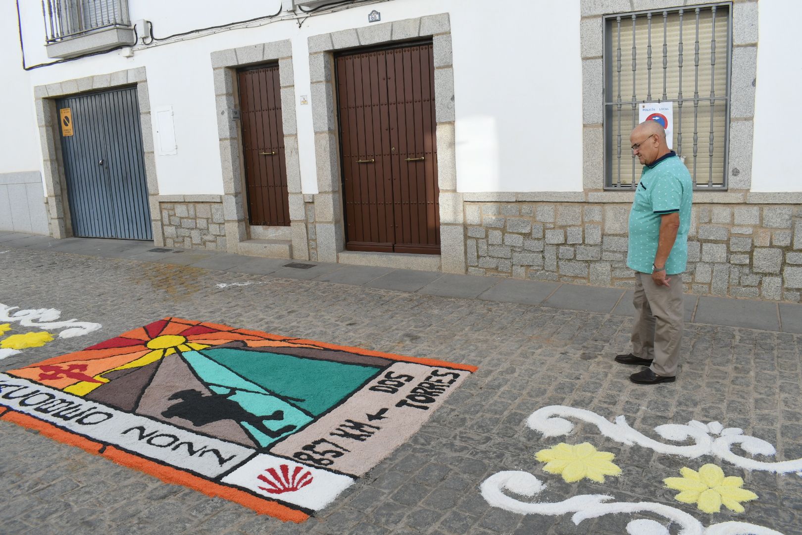 Alfombras de sal y colores en Dos Torres