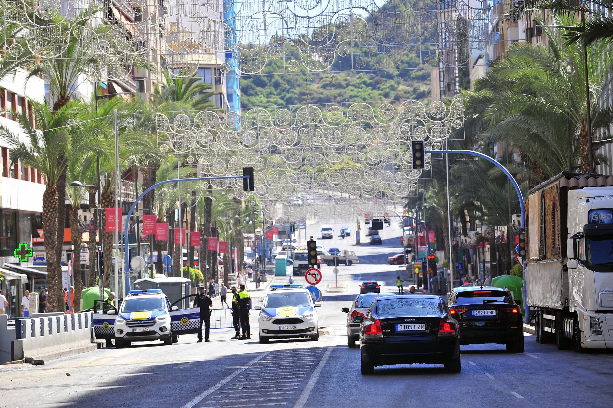 Hogueras, el día después, recogida de racós y barracas