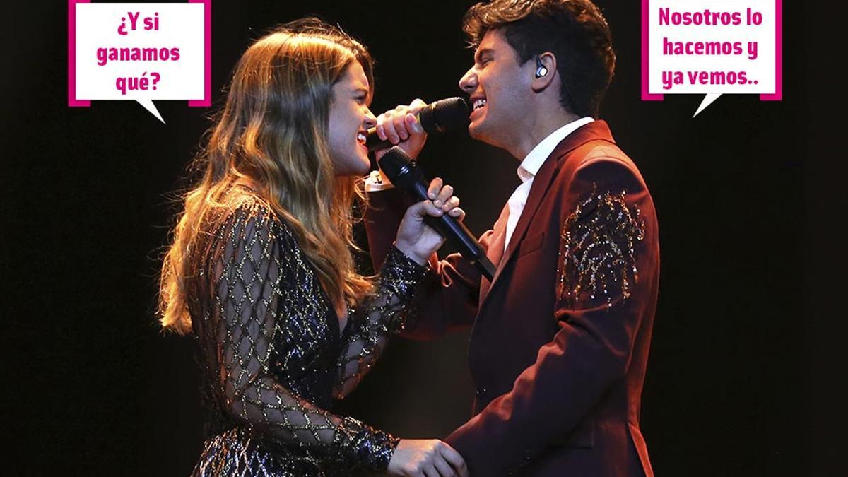 Alfred y Amaia en uno de los ensayos de Eurovisión