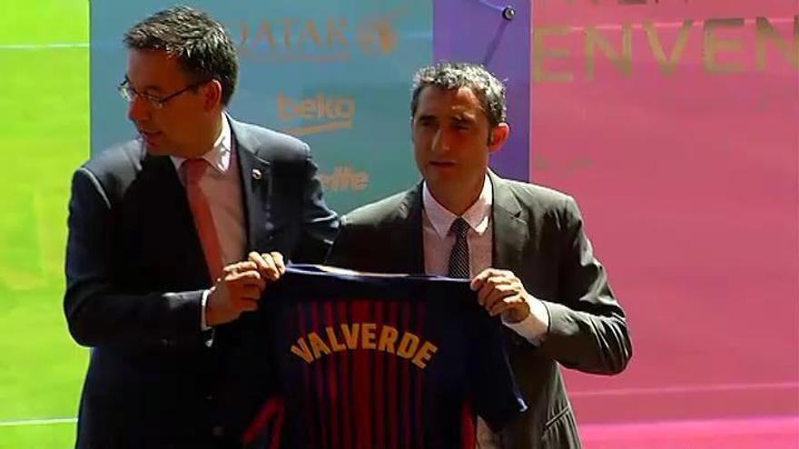 Ernesto Valverde, presentado como entrenador del Barcelona