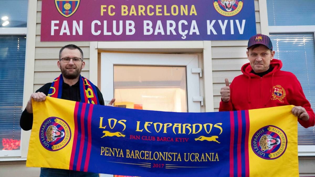 Los miembros del 'Fan Club Barça' de Kíev están viviendo días de auténtico horror