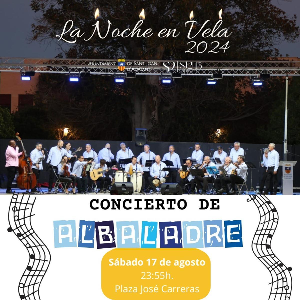 Cartel del concierto de Albaladre.