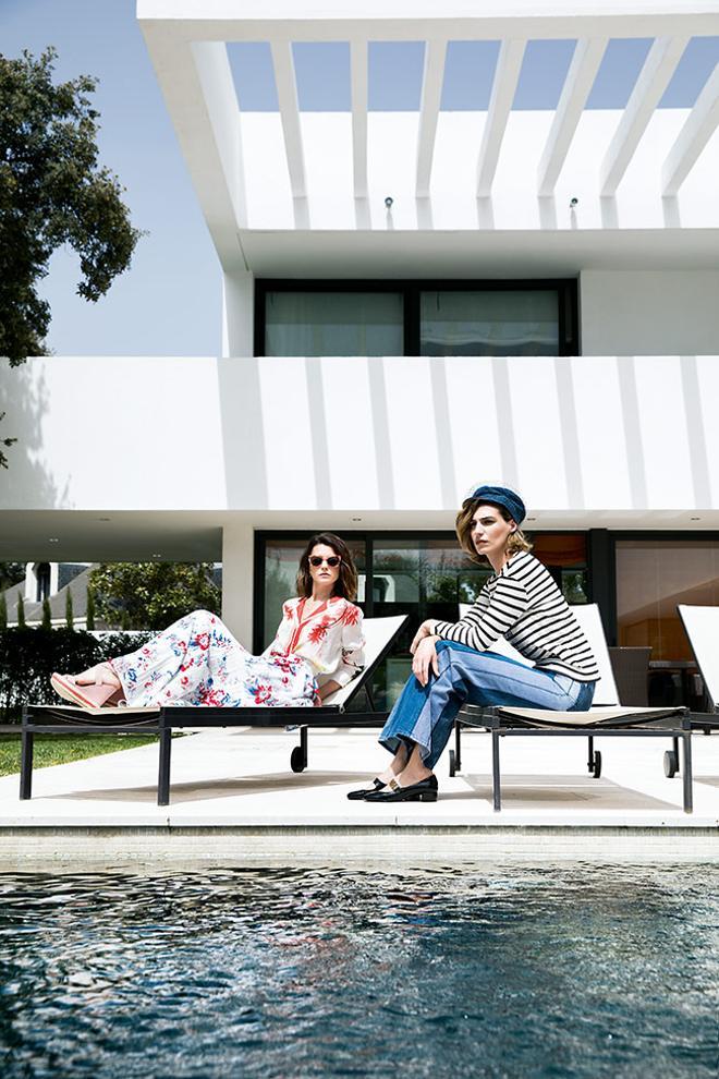 Lola Peralta y Eugenia Osborne posan en la casa de Bertín Osborne