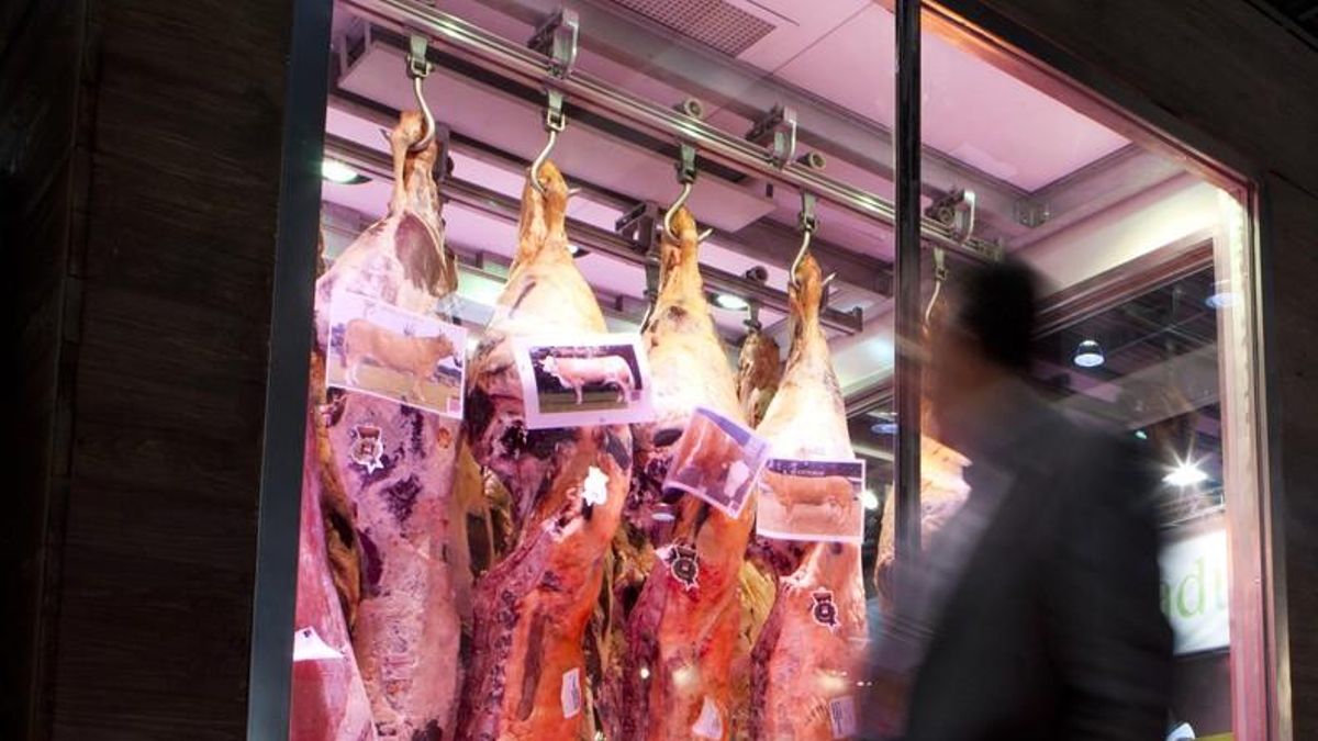 Escaparate de carnes en la exposición del salón Alimentaria del año pasado.