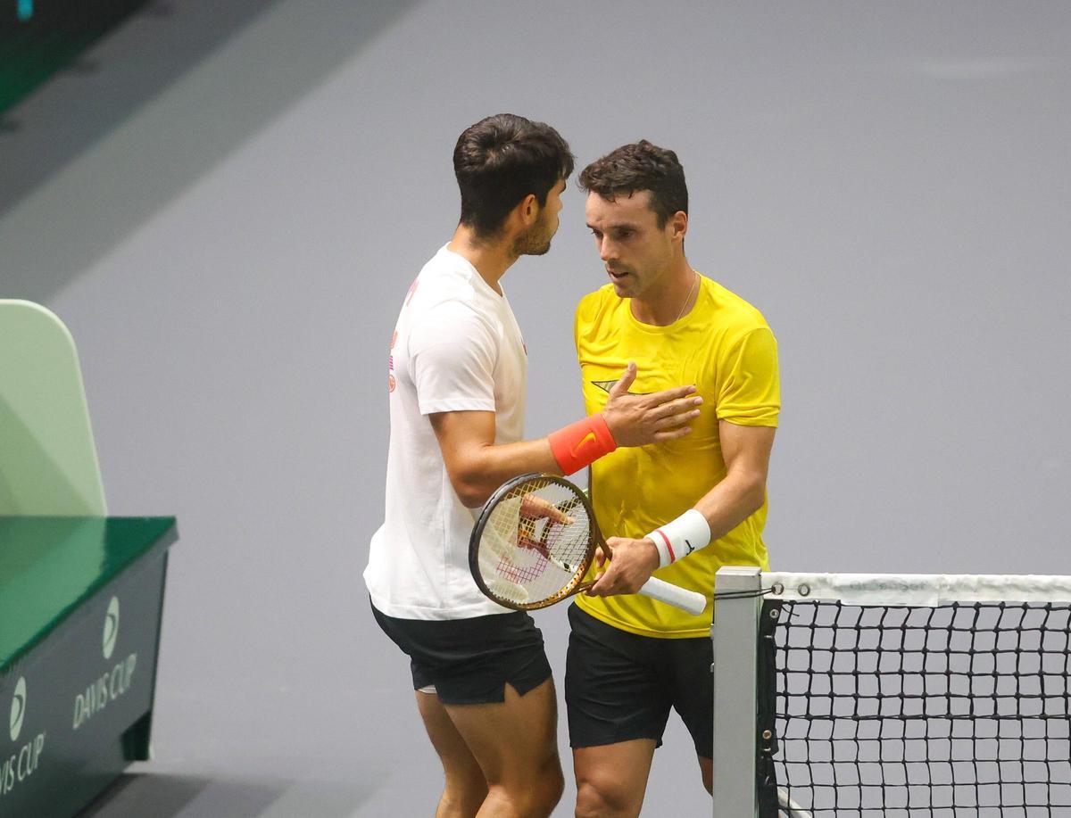 Copa Davis en València: España entrena por segundo día en La Fonteta