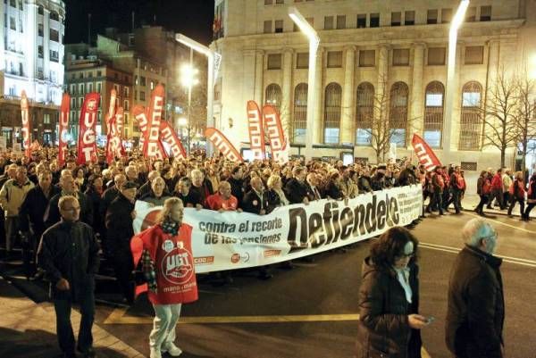 Fotogalería: Protesta en contra del recorte a las pensiones