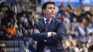 Xavi Pascual, durante el partido de Liga Endesa en Burgos