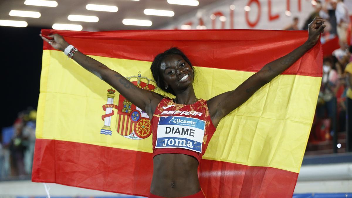 Fátima Diame, campeona de salto de longitud en el Iberoamericano en La Nucia