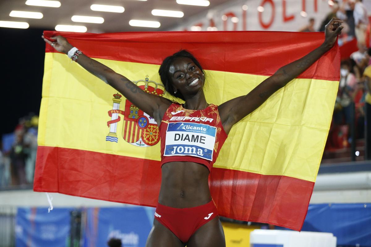 Fátima Diame, campeona de salto de longitud en el Iberoamericano en La Nucia