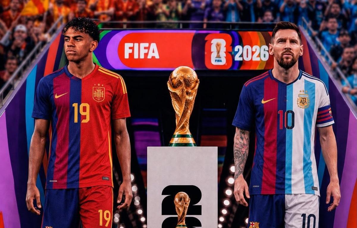 Lamine Yamal y Leo Messi, unidos por el Barça, unidos por sus selecciones.