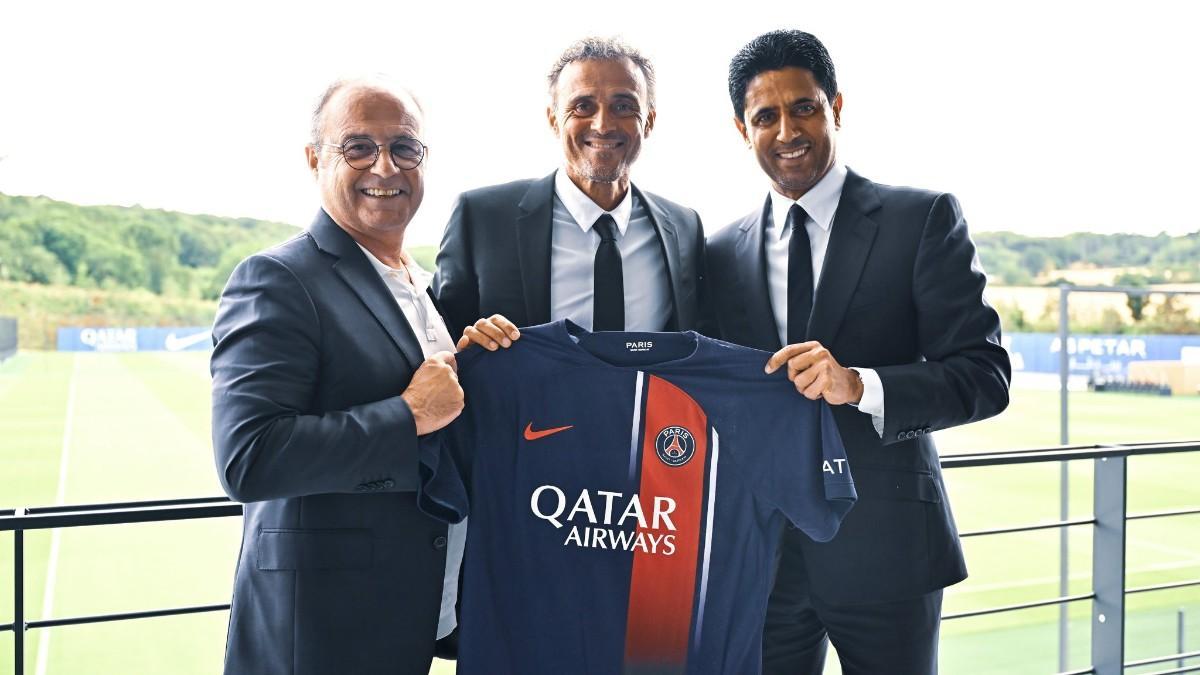 Luis Campos, Luis Enrique y Al Khelaïfi, la Santísima Trinidad del PSG