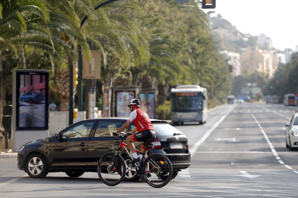 Las imágenes del Día sin Coches 2020 en Málaga