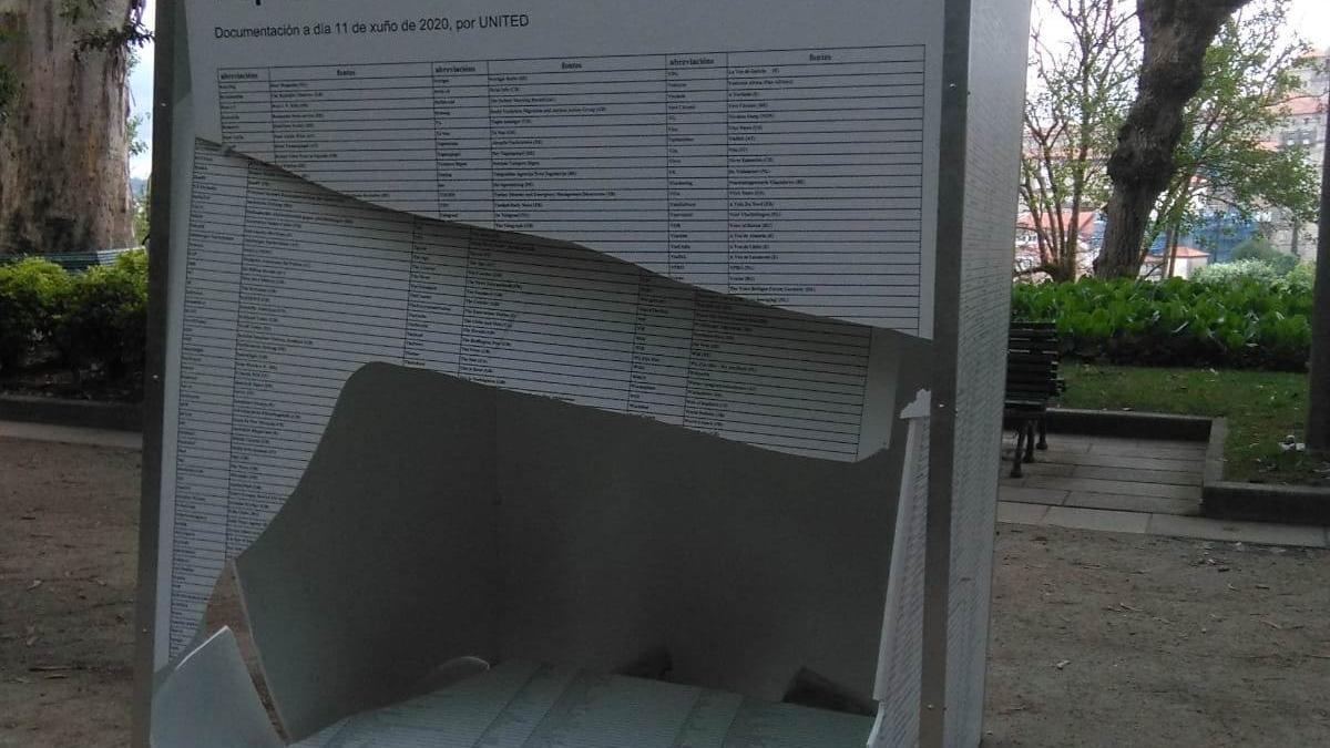 El memorial a las personas refugiadas atacado en Santiago