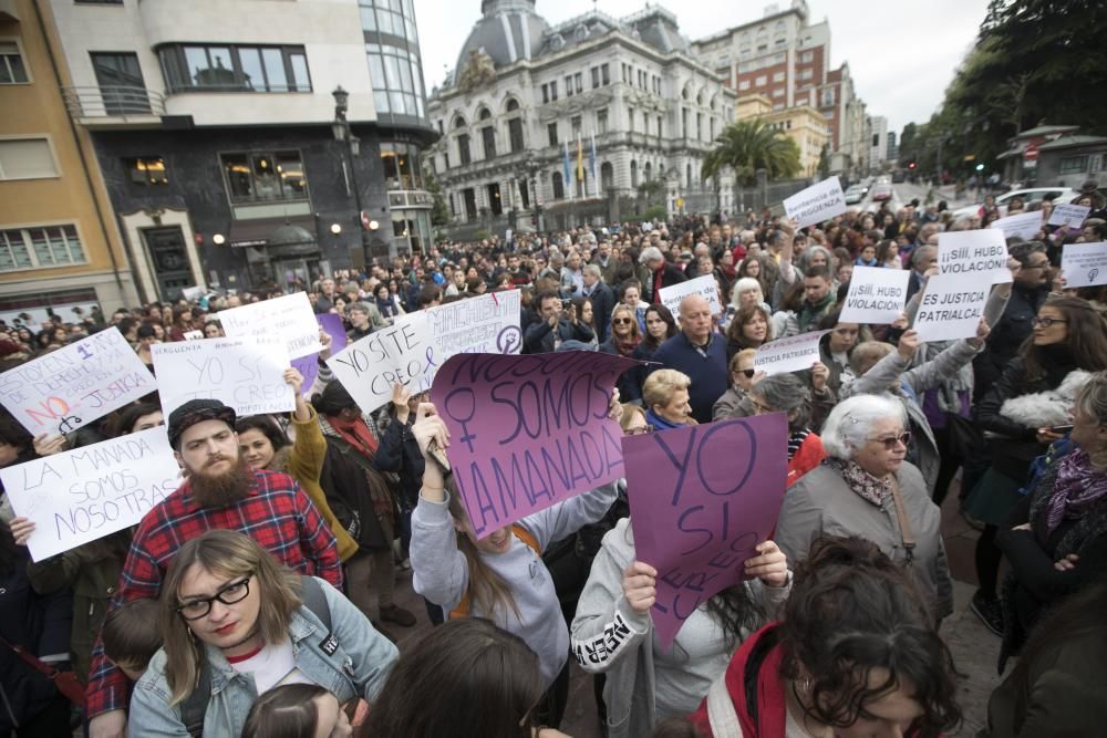 Concentración contra la sentencia a La Manada en Oviedo